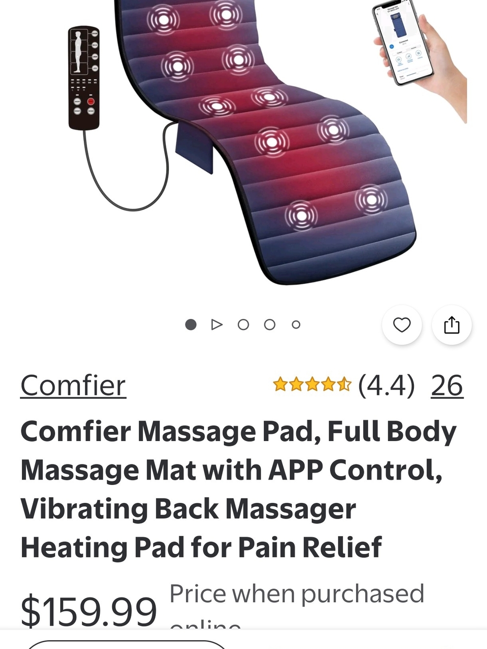 Full-Body Massage Heated And Vibrating Pad with App Control